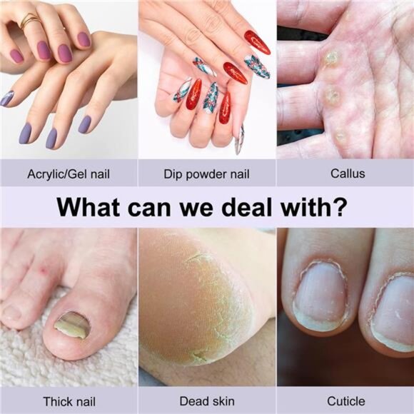 Cordless Nail Drill Electric File: Professional for Acrylic Gel Dip Powder Nails - Picture 2 of 7